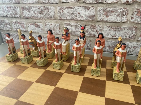 Italfama Large Egyptian v Roman Stone Chess Set - Image 18