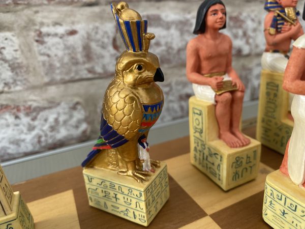 Italfama Large Egyptian v Roman Stone Chess Set - Image 5