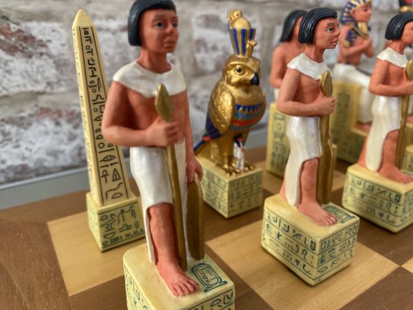 Italfama Large Egyptian v Roman Stone Chess Set - Image 4