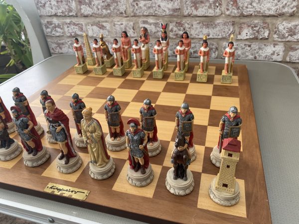 Italfama Large Egyptian v Roman Stone Chess Set - Image 17