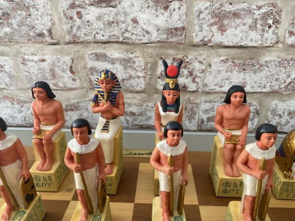 Italfama Large Egyptian v Roman Stone Chess Set - Image 20