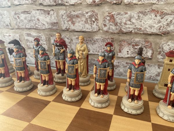 Italfama Large Egyptian v Roman Stone Chess Set - Image 16