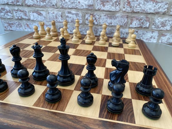 The Morgan - Double Weighted Ebonised Staunton Chess Set - Image 5