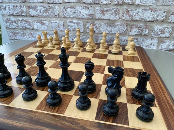 The Morgan - Double Weighted Ebonised Staunton Chess Set - Image 6