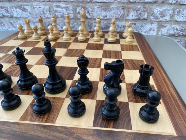 The Morgan - Double Weighted Ebonised Staunton Chess Set - Image 4