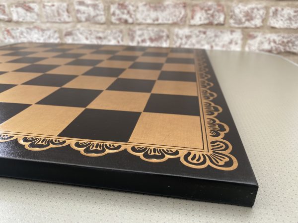 Black and Gold Leatherette Board 2" Squares