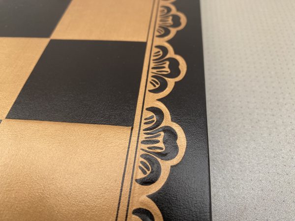 Black and Gold Leatherette Board 2" Squares - Image 2