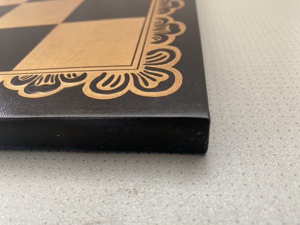 Black and Gold Leatherette Board 2" Squares - Image 3