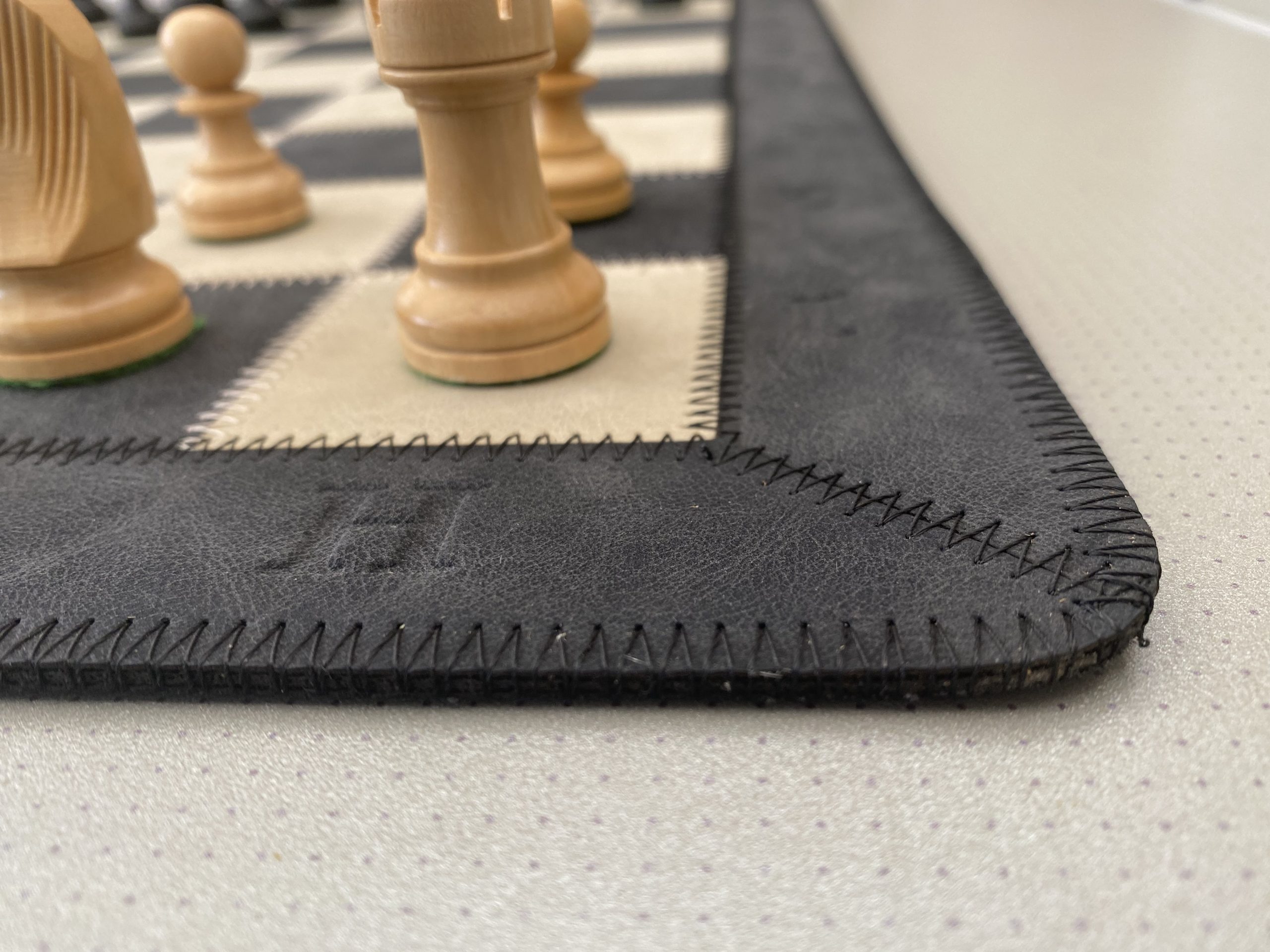 Thick Leather Chess Case, Mat and Chess Pieces all Included - ChessBaron  Chess Sets - 01278 426100