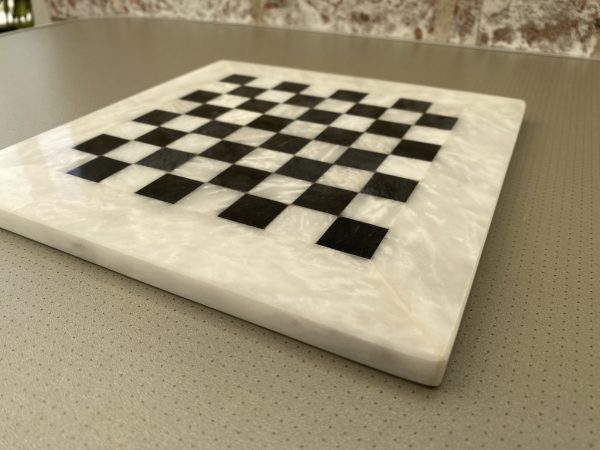Small Marble Black and White Complete Chess Set - Image 10