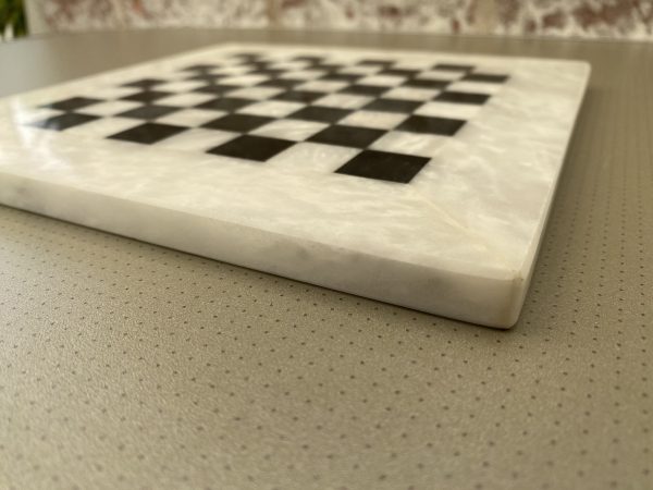 Small Marble Black and White Complete Chess Set - Image 11
