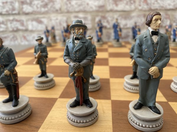 Hand Decorated American Civil War Chess Set