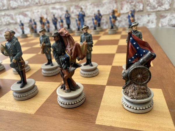 Hand Decorated American Civil War Chess Set - Image 9