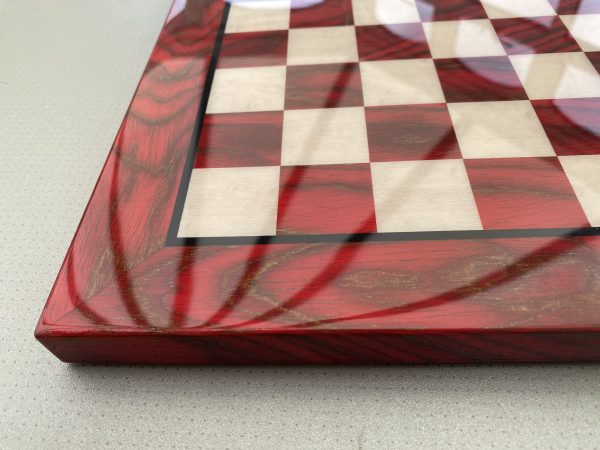 Italfama Small Gloss Red Chess Board 1.6" Squares - Image 5