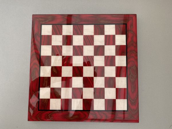 Italfama Small Gloss Red Chess Board 1.6" Squares - Image 3