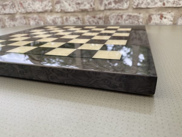 Italfama Large Gloss Grey Chess Board 2" Squares - Image 2