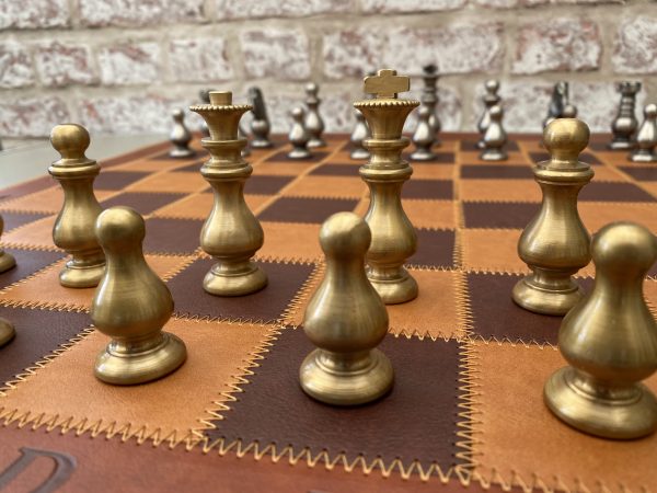 Italfama Heavy Brass and Steel Staunton Chess - Image 6