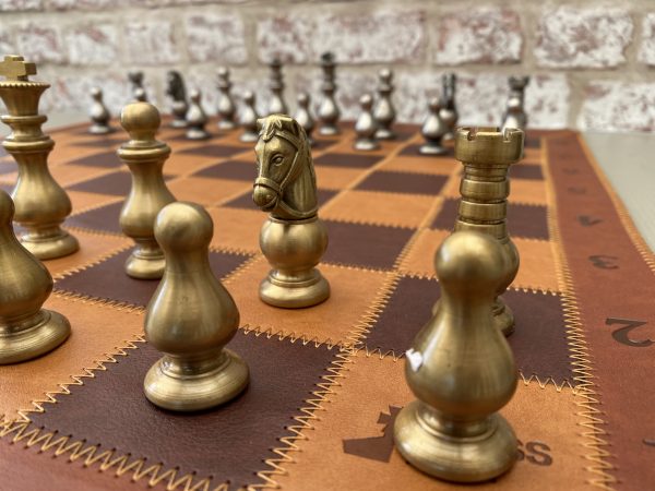 Italfama Heavy Brass and Steel Staunton Chess - Image 7