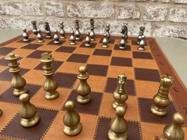 Italfama Heavy Brass and Steel Staunton Chess - Image 9
