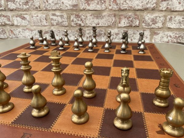 Italfama Heavy Brass and Steel Staunton Chess - Image 10