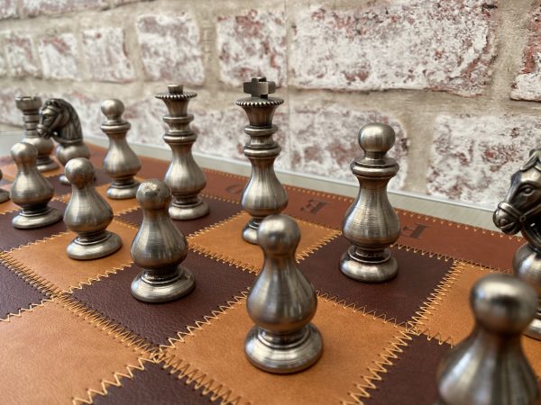 Italfama Heavy Brass and Steel Staunton Chess