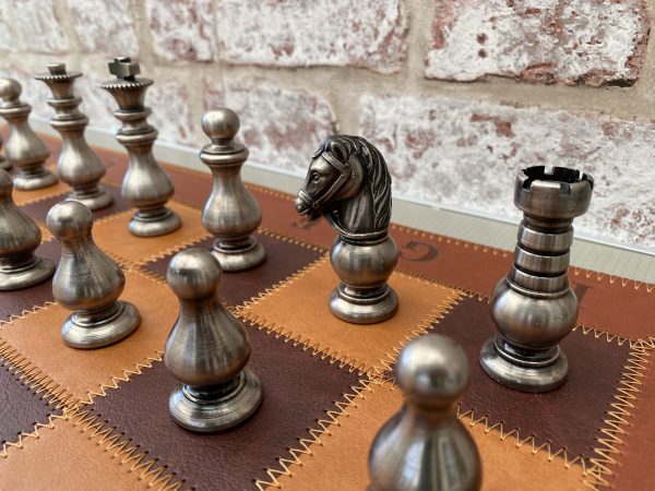 Italfama Heavy Brass and Steel Staunton Chess - Image 4