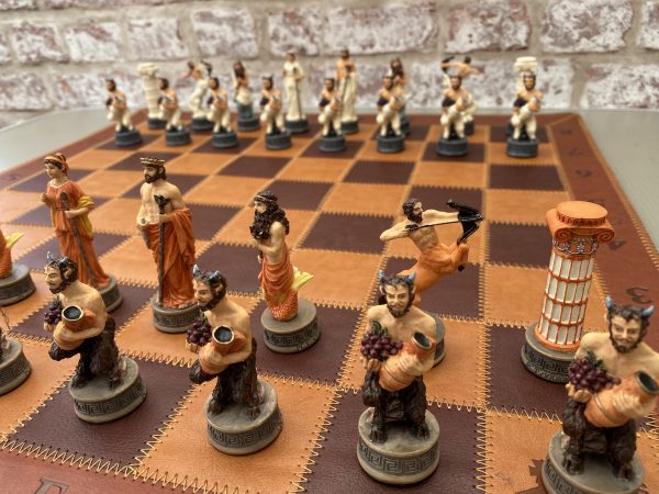 Italfama Greek Mythology Stone Chess Set