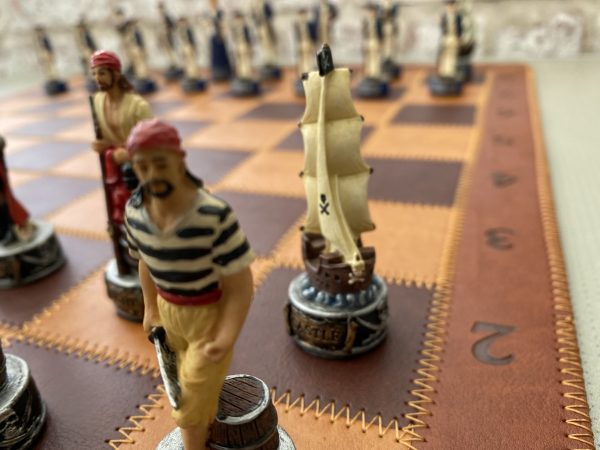 Italfama Pirates v Navy Stone Chess Set - Image 3