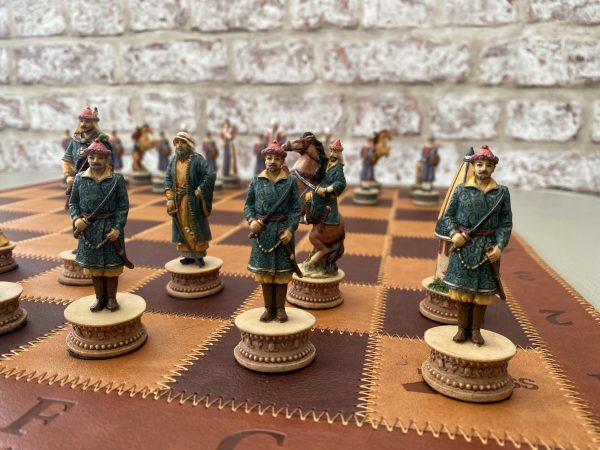Italfama - Hungarians vs Turkish Hand painted Chess - Image 8
