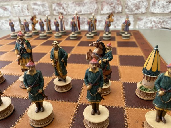 Italfama - Hungarians vs Turkish Hand painted Chess - Image 2