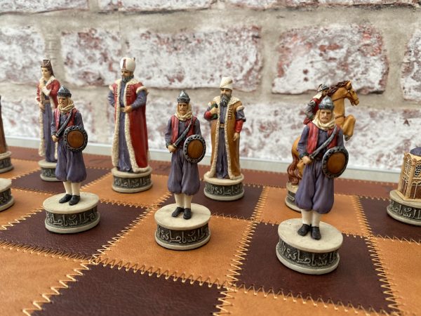 Italfama - Hungarians vs Turkish Hand painted Chess - Image 5