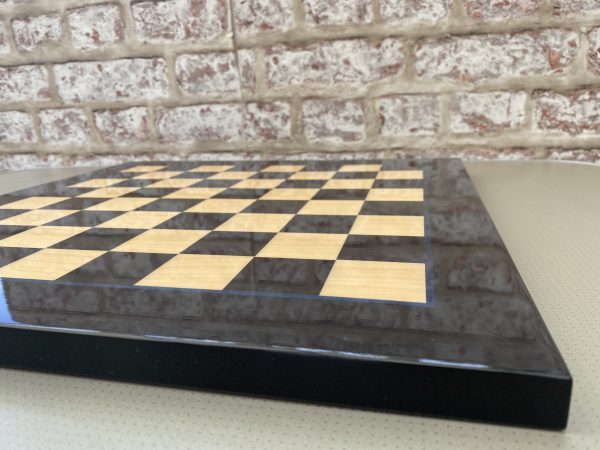 Black Gloss Italfama Chess Board 1.6in Squares - Image 3