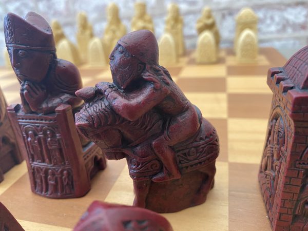 Gothic Chess Set - Classic Red and Ivory - Image 13