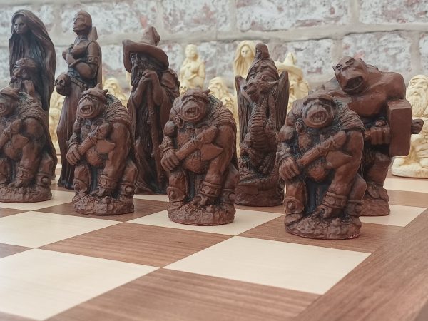 Very Large Fantasy Chess Set - Brown - Image 13