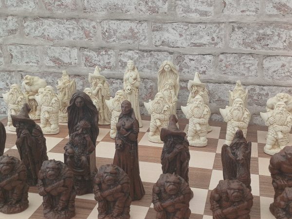 Very Large Fantasy Chess Set - Brown - Image 14