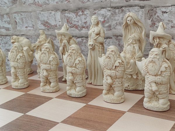 Very Large Fantasy Chess Set - Brown - Image 9