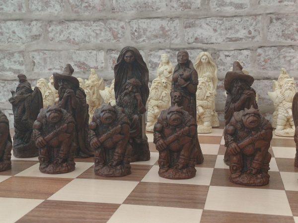 Very Large Fantasy Chess Set - Brown - Image 17