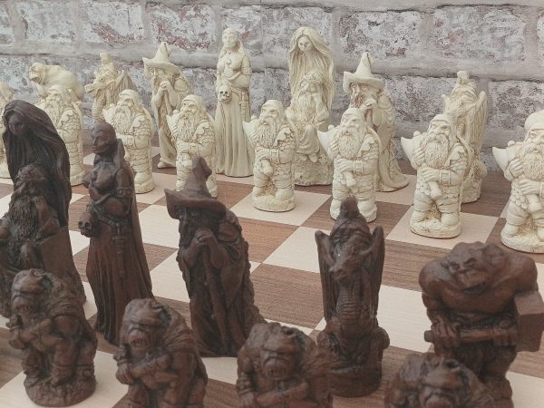 Very Large Fantasy Chess Set - Brown - Image 18