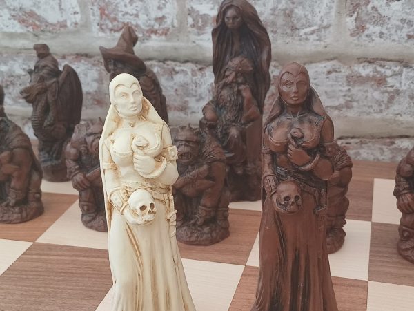 Very Large Fantasy Chess Set - Brown - Image 23