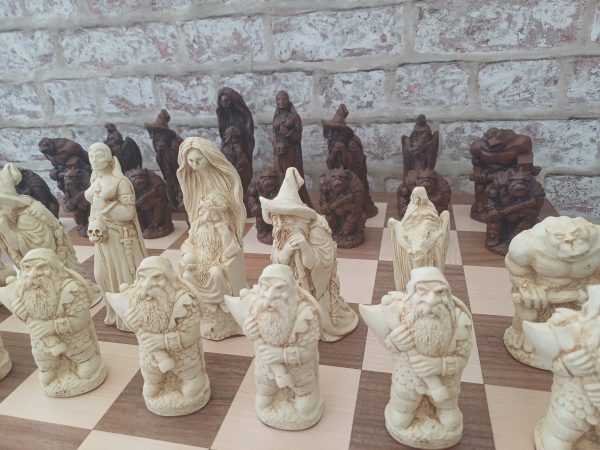 Very Large Fantasy Chess Set - Brown - Image 24