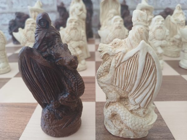 Very Large Fantasy Chess Set - Brown - Image 26