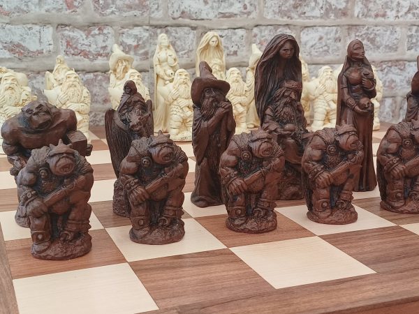 Very Large Fantasy Chess Set - Brown - Image 10