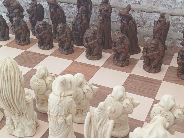 Very Large Fantasy Chess Set - Brown - Image 6