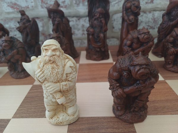 Very Large Fantasy Chess Set - Brown - Image 7