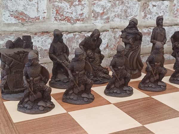 Very Large Viking Raiders Chess Set - Brown - Image 24