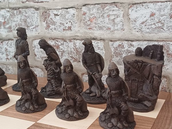 Very Large Viking Raiders Chess Set - Brown - Image 2