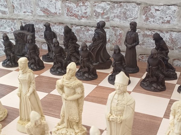 Very Large Viking Raiders Chess Set - Brown - Image 3