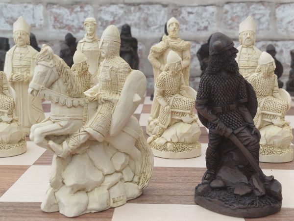 Very Large Viking Raiders Chess Set - Brown - Image 6