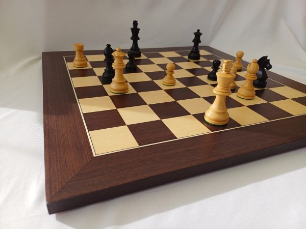 Deluxe Wengue and Maple Chess Board 18" with 1.75" squares
