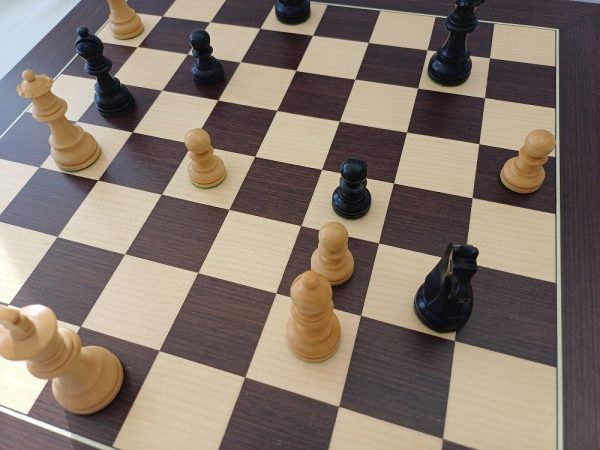 Deluxe Wengue and Maple Chess Board 18" with 1.75" squares - Image 4